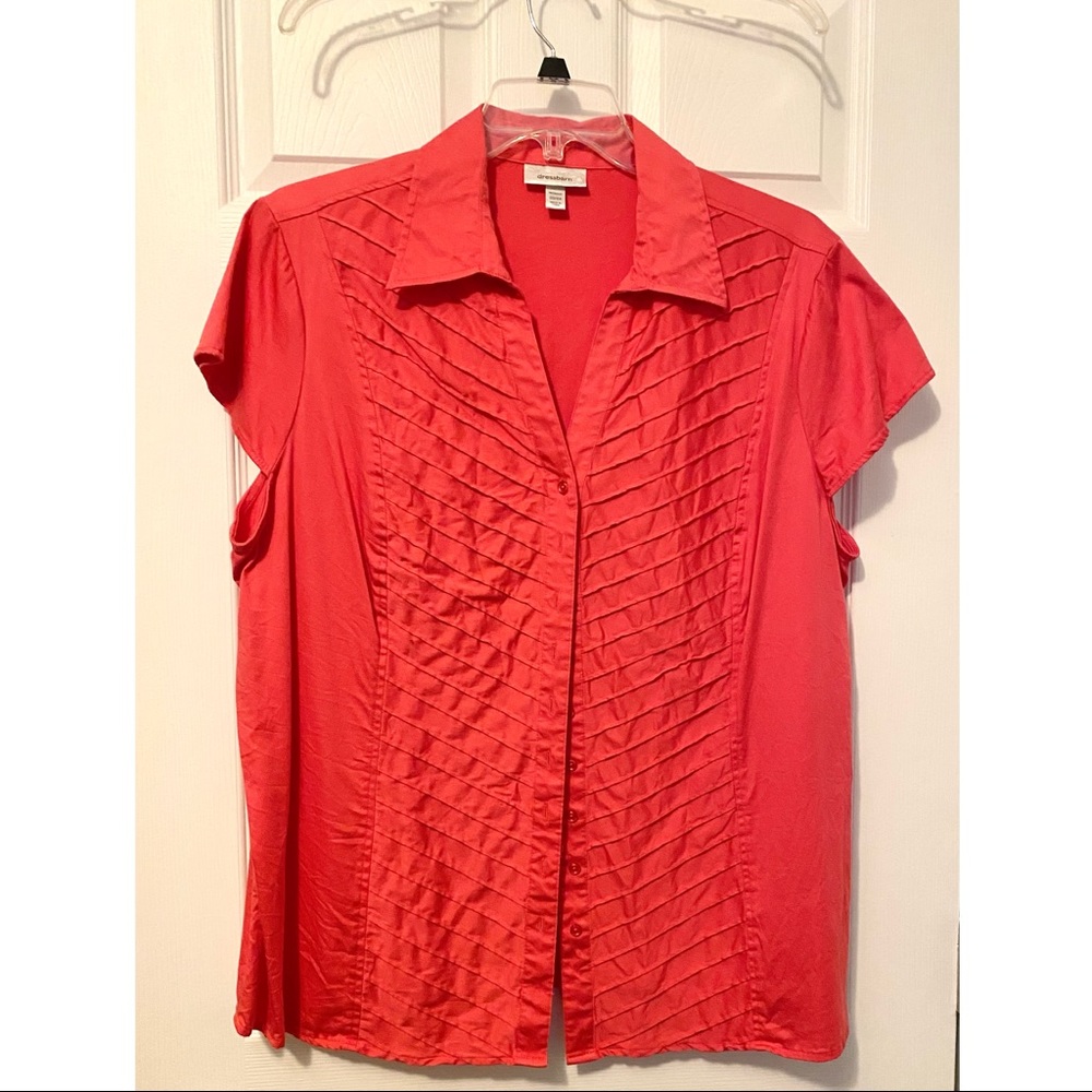 Dress Barn Paprika Cap Sleeve Blouse 22/24 EUC